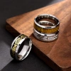Transfronterizo europeo y americano simple anillo de acero inoxidable halloween mano joyería de pascua adornos de navidad Specification image